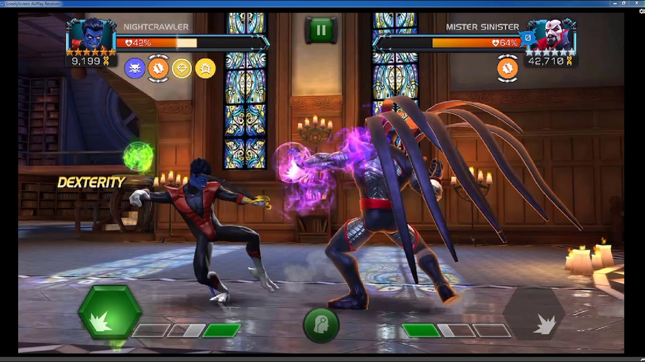 MCOC 6 Star Nightcrawler vs Mister Sinister Epic Nick Fury's Recon 2019