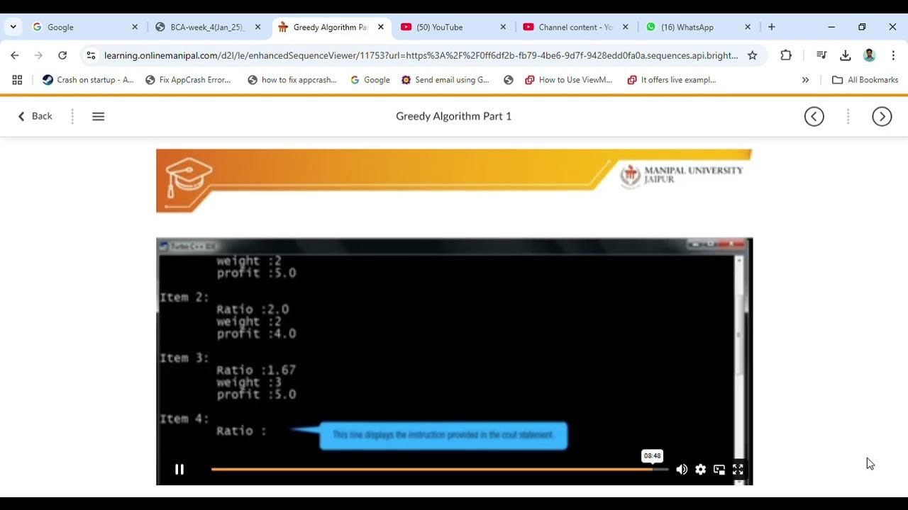 Greedy Algorithm Part 1 2 Using C++ - YouTube