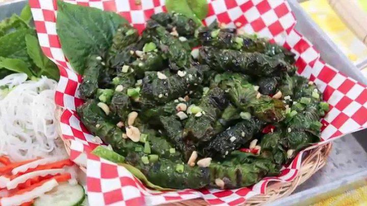 Beef Wrapped in Betel Leaves (Bo Cuon La Lot)