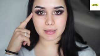 مكياج اخضر و عنابي    Green Purple Makeup Tutorial