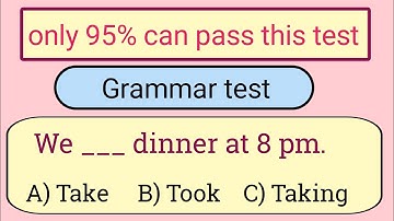 25 Easy English Grammar MCQs | Basic English Test with Answers