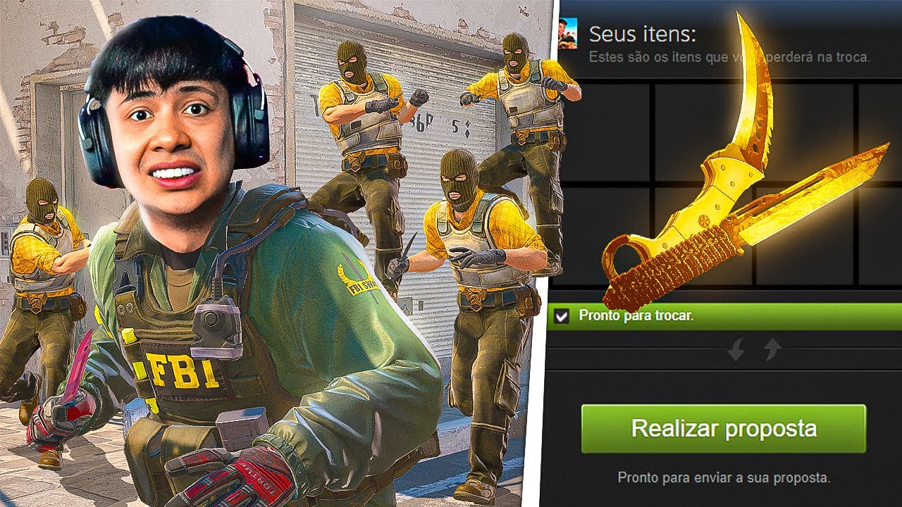 CS 2, mas QUEM ME MATAR NA FACA, eu DOU UMA SKIN FACA!! (consegui perder MAIS de UMA FACA)