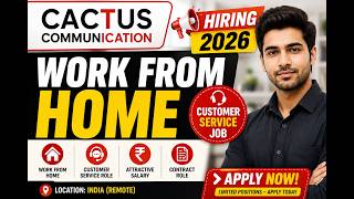 CACTUS Communications Hiring 2026 Remote Customer Service Job Work From Home Apply Now