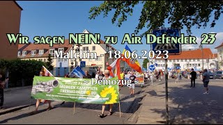 Wir sagen NEIN! zu Air Defender 23 - Demozug Malchin