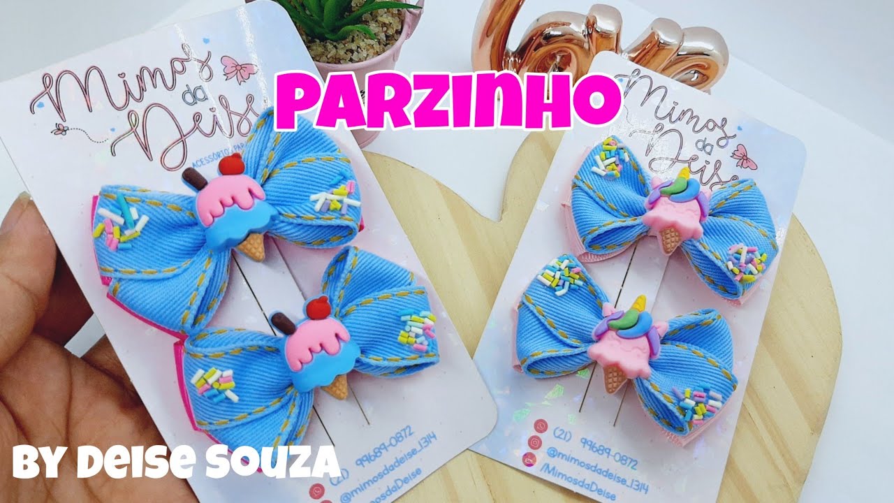 Parzinho - Lacinho cruzado duplo 🎀 Fácil para iniciantes @mimosdadeise_1314