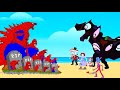 Team SPIDER GODZILLA &amp; KONG vs Team JAX x POMNI | The Amazing Digital Circus Animation