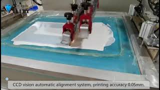 Roll to roll LED strip FPC  CCD camera alignment screen printing machine  #FPC #CCD #screen printer