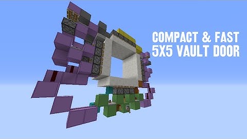 Minecraft Tutorial | Compacted Fast 5x5 Vault Door