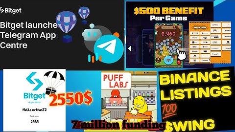 BITGET TELEGRAM MINI APP AND NEW TELEGRAM BOT  LISTINGS ON BINANCE @BitgetWallet @Bitget