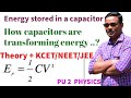 Energy stored in a capacitor #electrostatics #neetpreparation