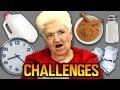 Elders React to Challenges! (Cinnamon, Salt & Ice, & Milk Chug)