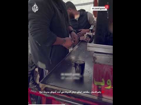 رغم الدمار.. مشاهد توثق نبض الحياة في أحد أسواق مدينة غزة