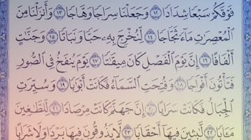 سورة النبأ للمنشاوي من الأية ٢١ إلى الأية ٢٦ مكررة ثلاث مرات