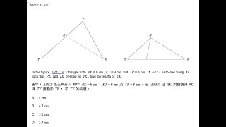 【DSE數學】Area Ratio (面積比例) (三)：解題B