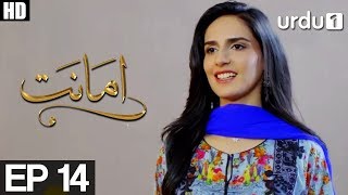 Amanat - Episode 14 | Urdu1 Drama | Rubab Hashim, Noor Hassan