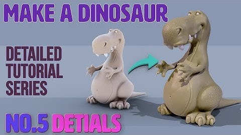 Making a Dinosaur Part 5 | Details | Blender 2.8 | 2019