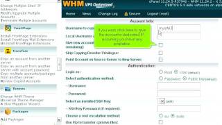 How to copy a hosting account from another server to your WHM server using SSH
