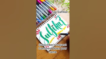 Calligraphy for Sulfikar 💌 | Elegant Name Art in Stylish Fonts #shorts #shortvideo #diy  #kidsshorts