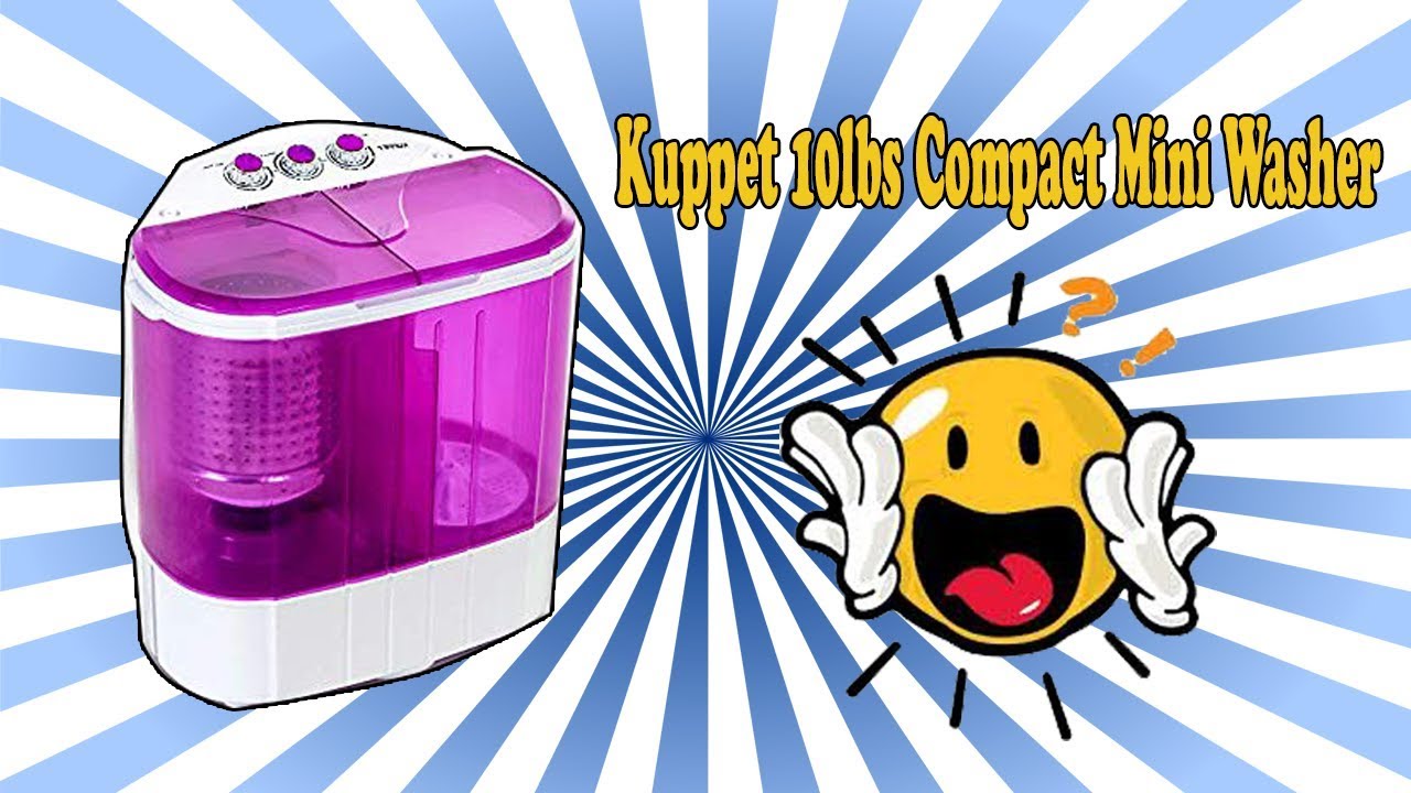 Portable Washing Machine, Kuppet 10lbs Compact Mini Washer, Wash&Spin Twin  Tub Durable Design to Wash All