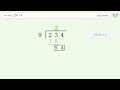 234/9 Long Division — Step-by-Step | Tiger Algebra Solver