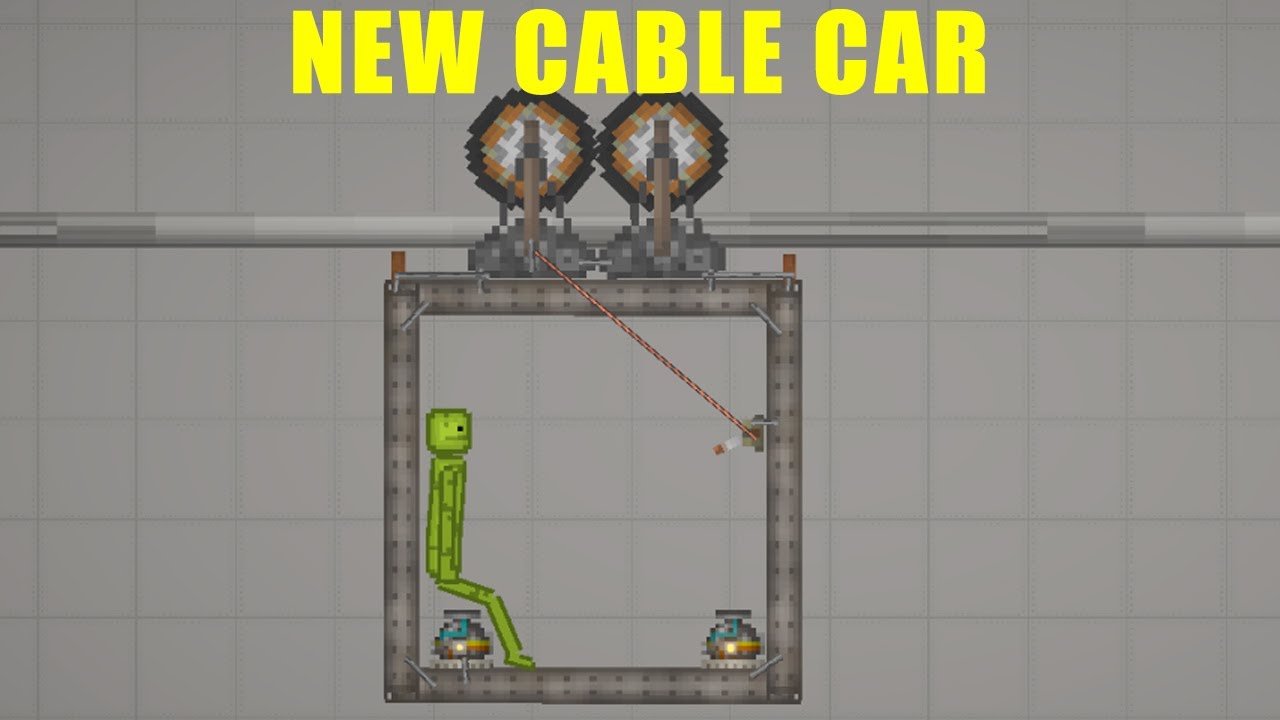 HOW TO BUILD NEW CABLE CAR IN MELON PLAYGROUND 11.1 (PEOPLE PLAYGROUND