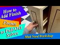 Installing Finish Fronts on Roll out Shelves, the easy way!