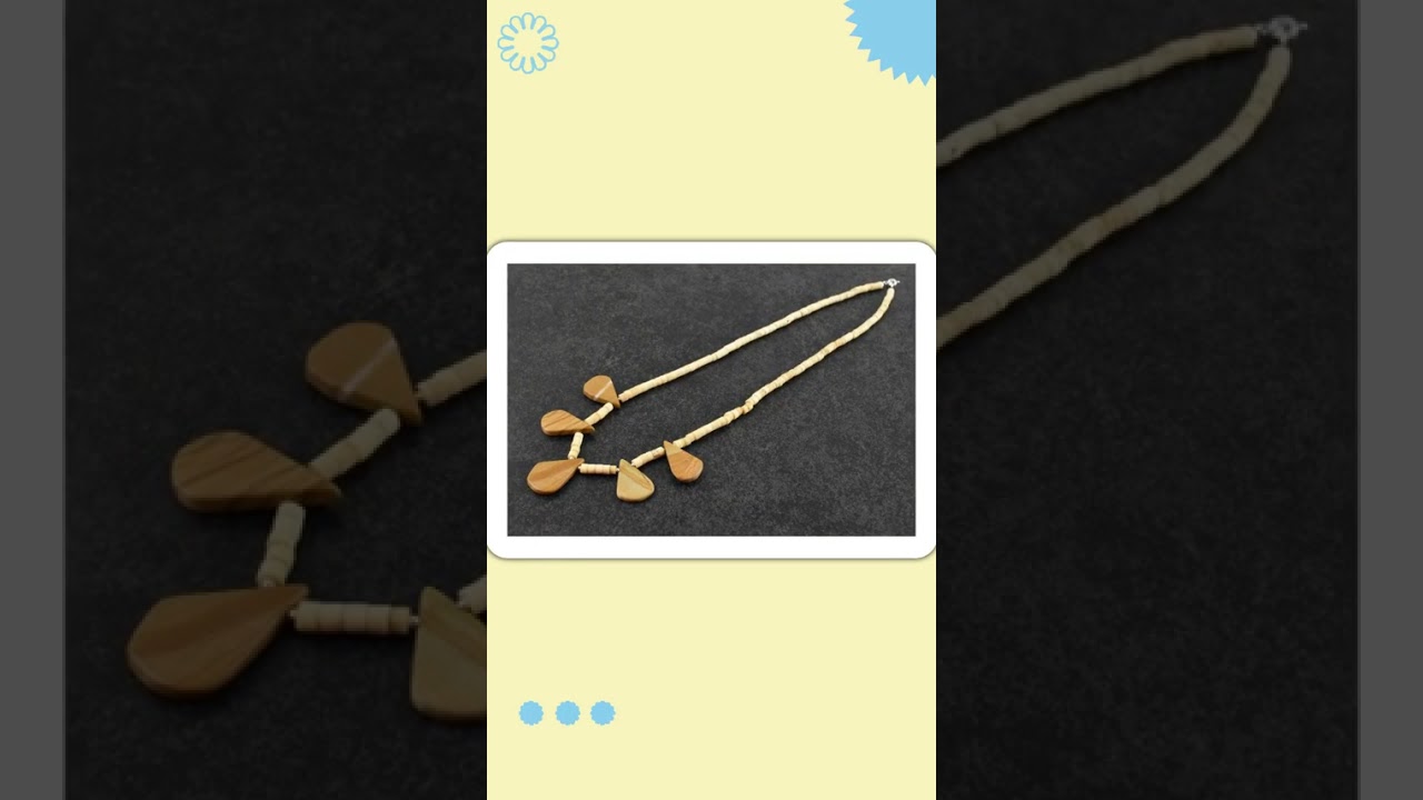 Charming Boho Chic Mixed-Materials Necklace 20" with Sterling Silver Clasp