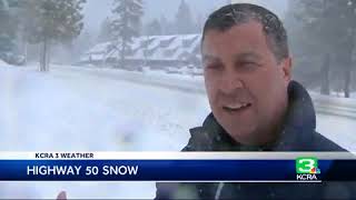 Continuous snowfall on Hwy. 50 creates hazardous conditions