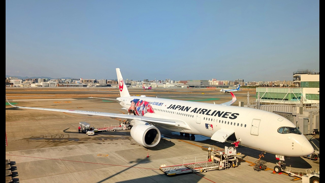 日本航空A350-900大谷翔平彩繪機，日本國內線JL519東京羽田HND飛往札幌新千歲CTS 「DREAM SHO JET」 JA08XJ