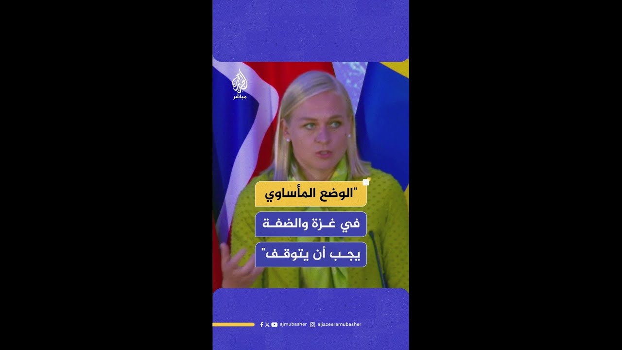 وزيرة خارجية فنلندا: ندعم حل الدولتين والوضع المأساوي في غزة والضفة الغربية يجب أن يتوقف