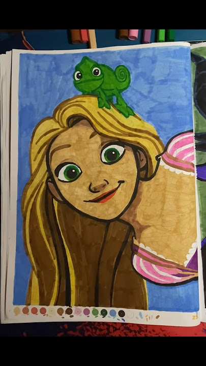 When will my life begin..7am the usual morning line up -Disney Coloriages Tangled #shorts
