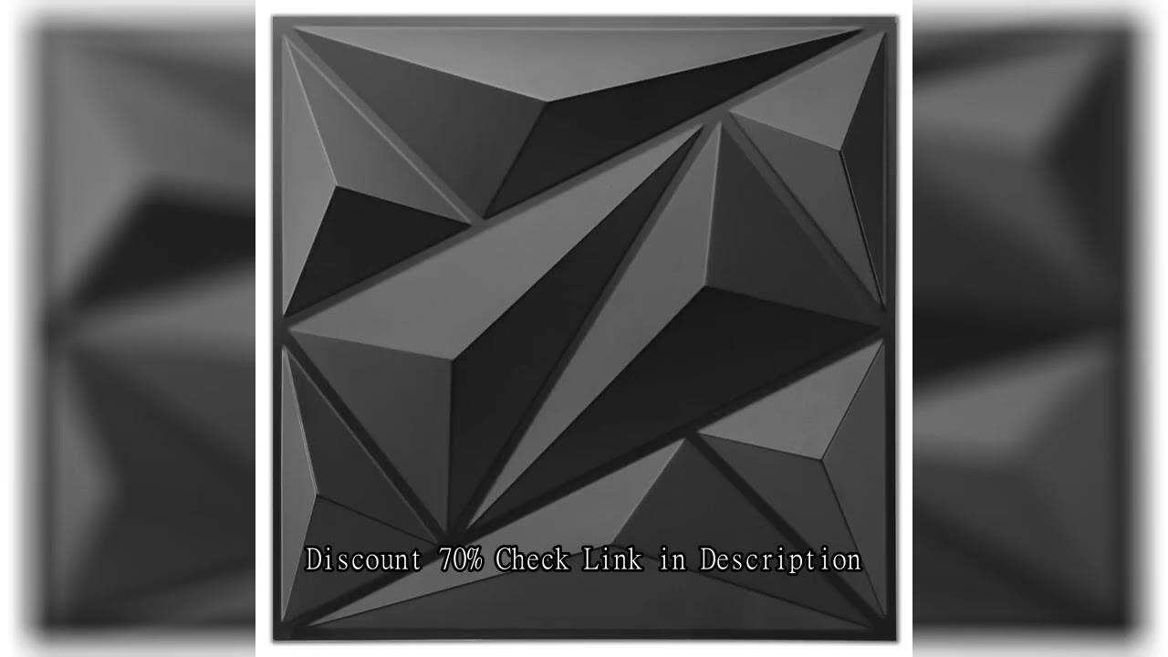 10pcs Diamond Design Decorated 3D Wallpanel, 30cmx30cm Matte White/Black, Diy Home Decoration Wallbo