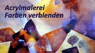 Acryl Techniken, Farben verblenden, Acrylic Techniques, blending Colors, new with subtitles ! screenshot 3