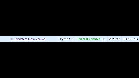 C. Monsters (easy version) FREE Full PYTHON solution || codeforces contest full solution