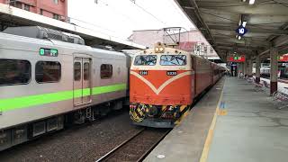 516次莒光號樹林站2A月台開車(8節)(E230)(交會1221次區間車1B月台停車(EP941))