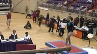 Kacie's Gymnastics Level 10 Beam Routine at Regionals Apr 2010