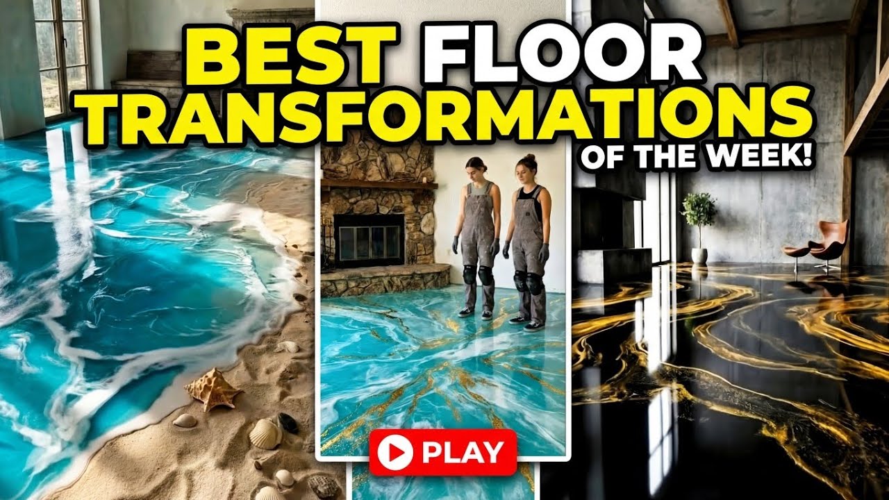 Most SATISFYING Epoxy Floor Transformations of the Week! (3D, Metallic, Resin)