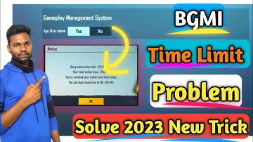 BGMI Game Play After 3 Hour Time Limit Problem Solve 2023 | BGMI Me Time Limit Kaise Band Kare 2023
