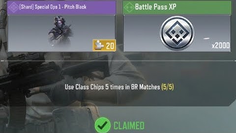 Call Of Duty Mobile Use Class Chips 5 times in BR Matches Task Complete