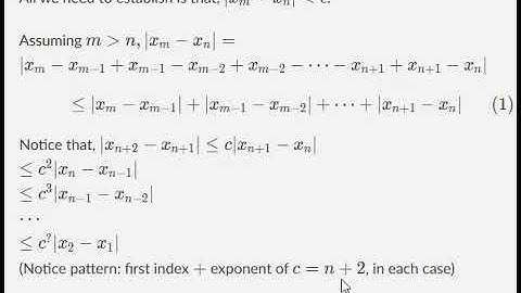 Show that every contractive sequence is a cauchy sequence | Real Analysis | Higher Math Central