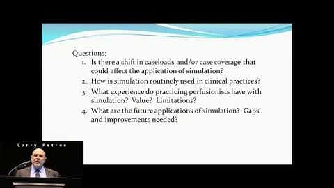 Use of Simulation in Perfusion Practice