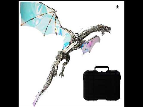 3D Metal Mechanical Bloodthirsty Aurora Dragon Assembly Model Kits Steampunk Jigsaws Puzzle Building