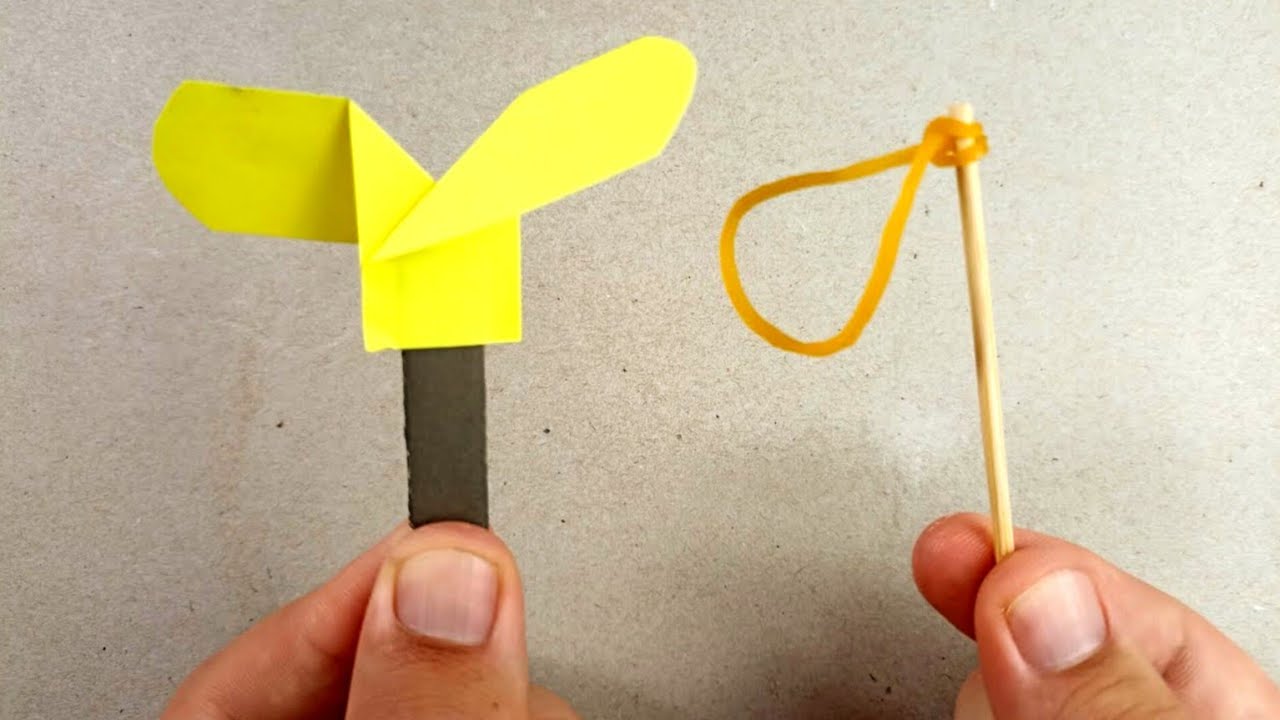 HOW TO MAKE A PAPER HELICOPTER ( SUPER FLYING! ) ORIGAMI HELICOPTER