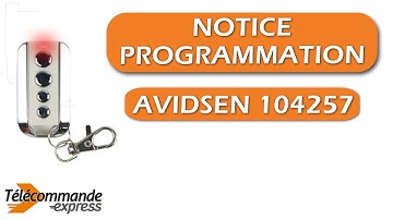 Comment programmer votre télécommande AVIDSEN 104257 ?
