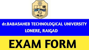 DBATU university winter 2019 | Exam form |  information | new enrollment