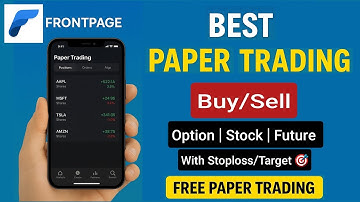 FrontPage App Paper Trading | Best Paper Trading App for Beginners 2025 | Paper Trading app 2025 