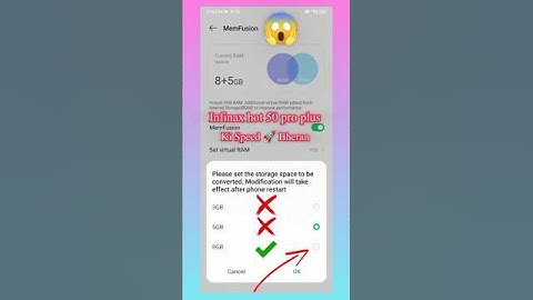 how to infinax hot 50 pro plus Increase Your RAM Free on Android Device | Extend RAM  #shorts
