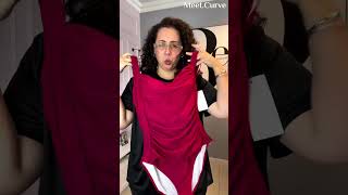 Meet.curve-Wine Red Tummy Control Halter One Piece Swimsuit