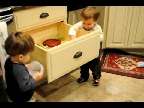 kitchen drawer fun - YouTube
