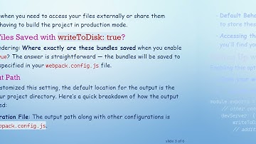 How to Use writeToDisk: true with webpack-dev-server